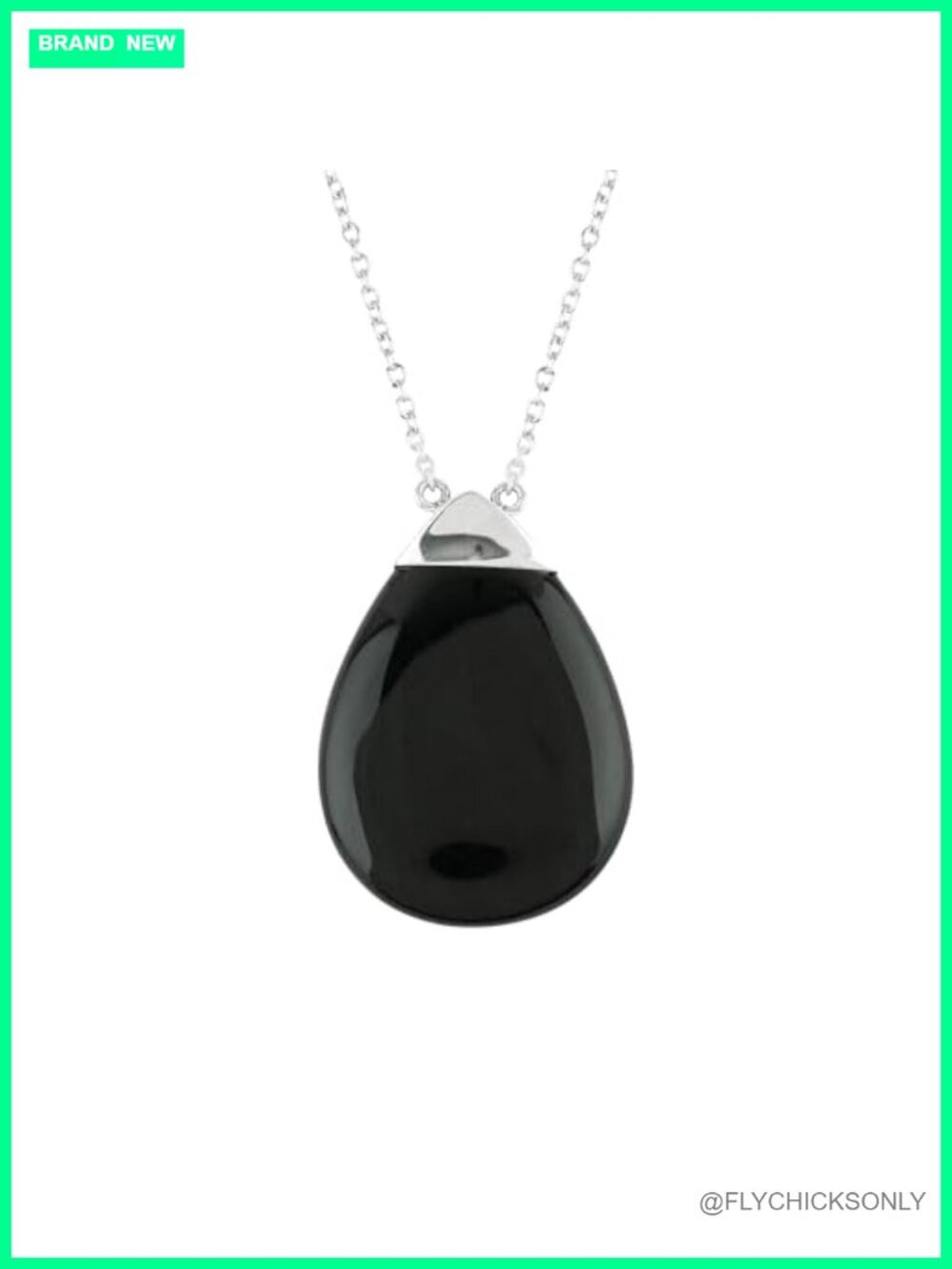 Natural Gemstone Pendant Necklace 925 Sterling Silver Chain Minimalist Bohemian